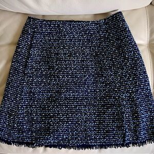 FRENCH CONNECTION Tweed Sky-Blue A-Line Skirt - Elegant & Professional